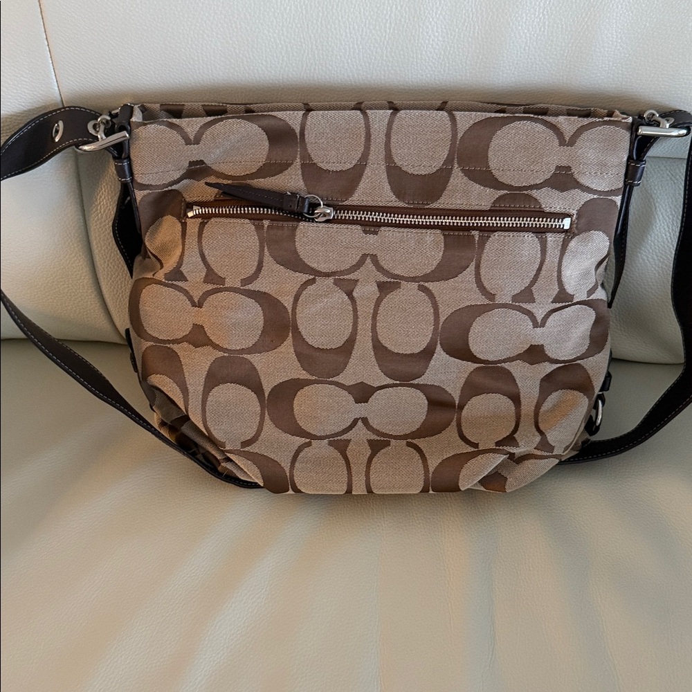 Coach Brown and Tan Crossbody Bag